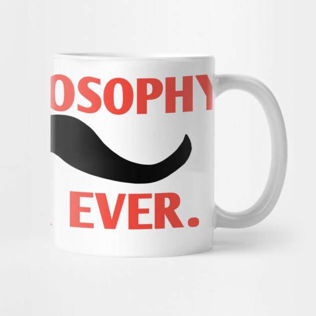 Best philosophy teacher ever, Gift for male philosophy teacher with mustache by BlackMeme94
