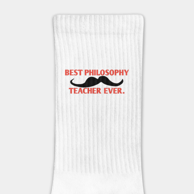 Best philosophy teacher ever, Gift for male philosophy teacher with mustache by BlackMeme94
