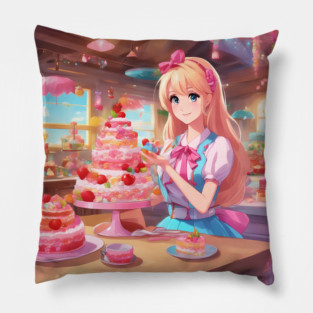 A delectable fusion of anime and cake Pillow