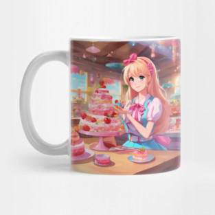 A delectable fusion of anime and cake Mug