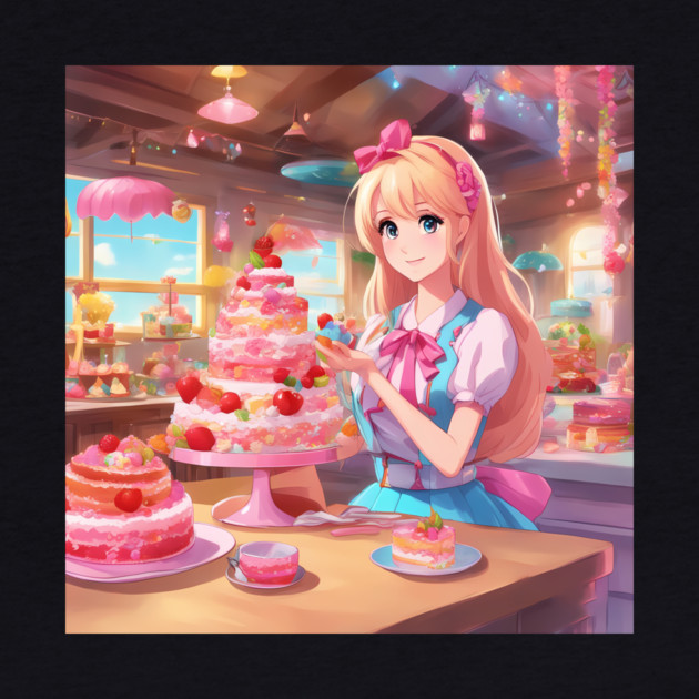 A delectable fusion of anime and cake by animegirlnft