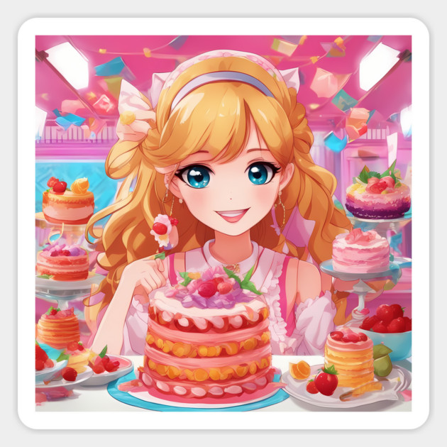 Anime Cake Adventures Magnet by animegirlnft