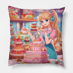 Anime Cake Extravaganza Pillow