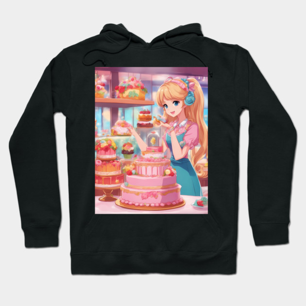 Anime Cake Extravaganza Hoodie by animegirlnft