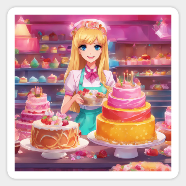 Chibi Cakes: Adorable Magnet by animegirlnft