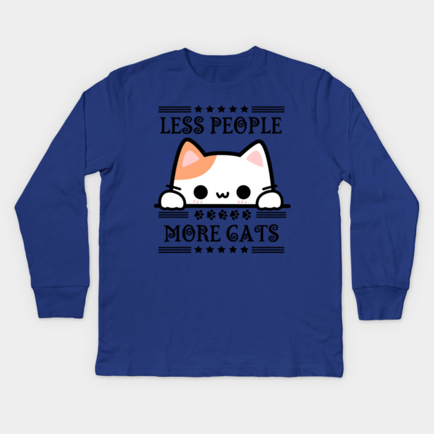 Cute-Cat Kids Long Sleeve T-Shirt by BlackMeme94