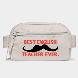 Best english teacher ever, Gift for male english teacher with mustache Bag