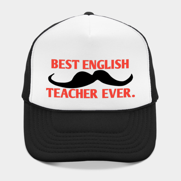 Best english teacher ever, Gift for male english teacher with mustache by BlackMeme94