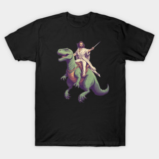 Jesus riding t rex, Funny Christian Design T-Shirt