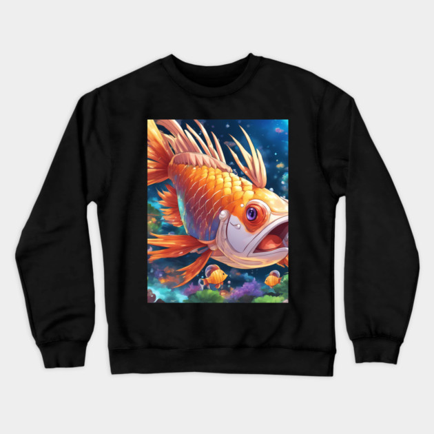 Sands Acedamy Angry Fish Crewneck Sweatshirt by animegirlnft