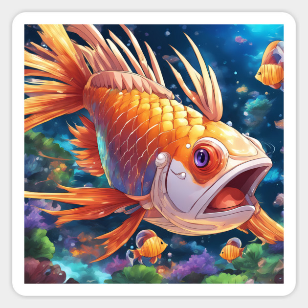 Sands Acedamy Angry Fish Magnet by animegirlnft