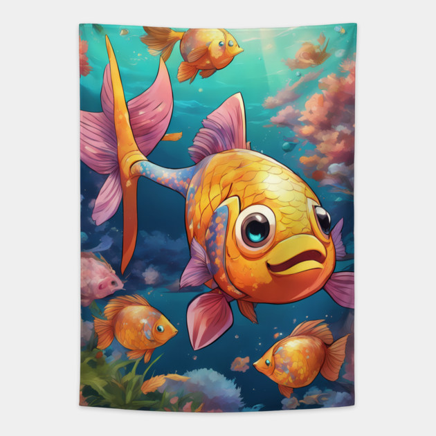 determination rule the waters Tapestry by animegirlnft