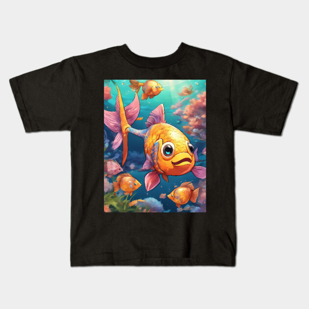 determination rule the waters Kids T-Shirt by animegirlnft
