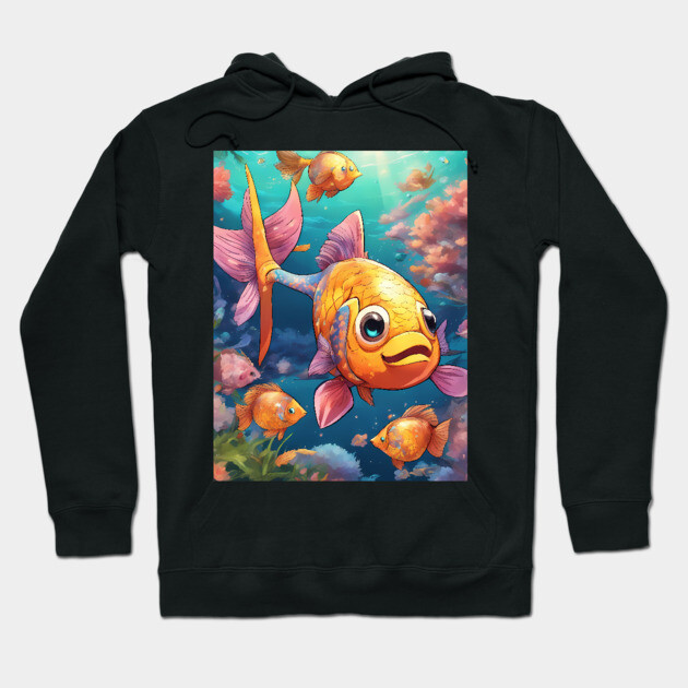 determination rule the waters Hoodie by animegirlnft