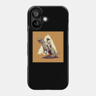 Jesus riding t rex, Funny Christian Design Phone Case