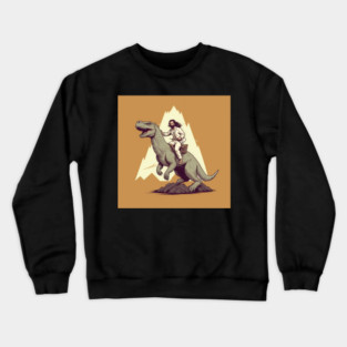 Jesus riding t rex, Funny Christian Design Crewneck Sweatshirt