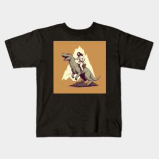 Jesus riding t rex, Funny Christian Design Kids T-Shirt