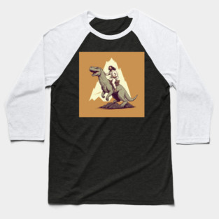 Jesus riding t rex, Funny Christian Design Baseball T-Shirt