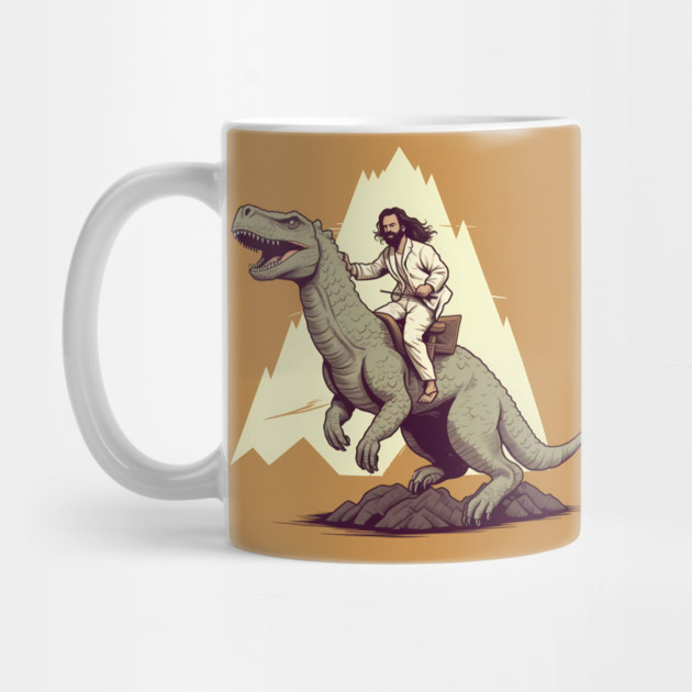 Jesus riding t rex, Funny Christian Design by logiamerch
