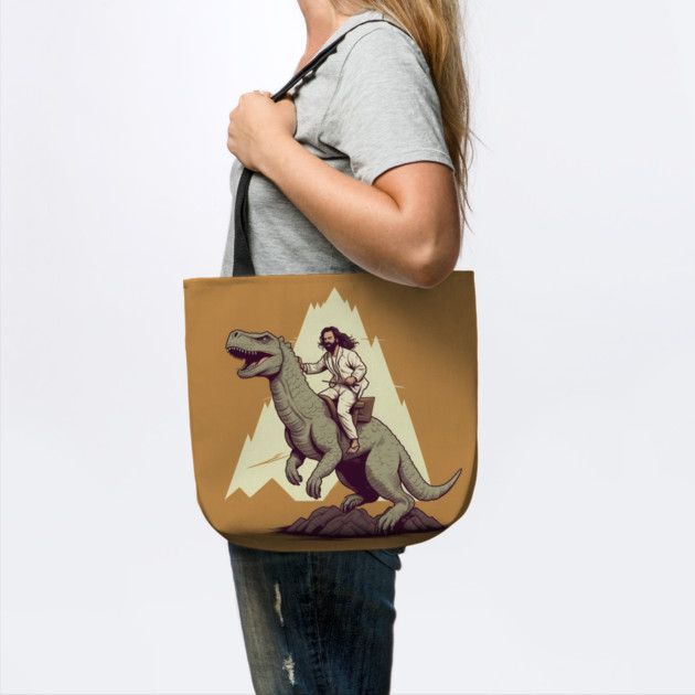 Jesus riding t rex, Funny Christian Design by logiamerch