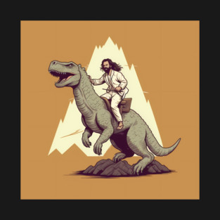 Jesus riding t rex, Funny Christian Design T-Shirt