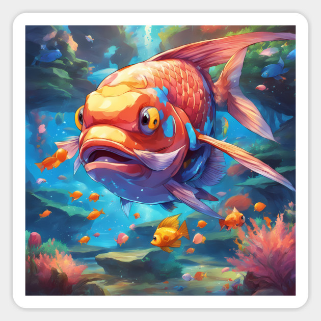 Furious Fins Sticker by animegirlnft