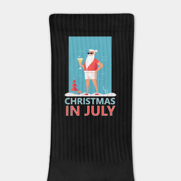 Xmas in July, Funny Santa Tropical Christmas by logiamerch