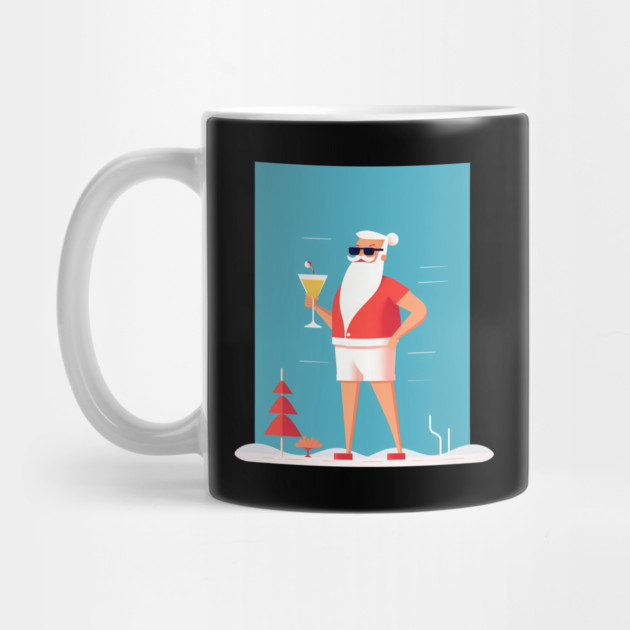 Funny Santa Tropical Christmas by logiamerch