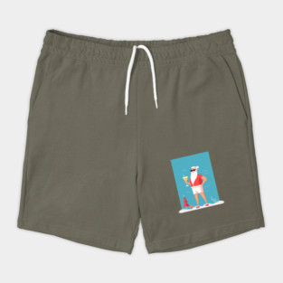 Funny Santa Tropical Christmas Shorts