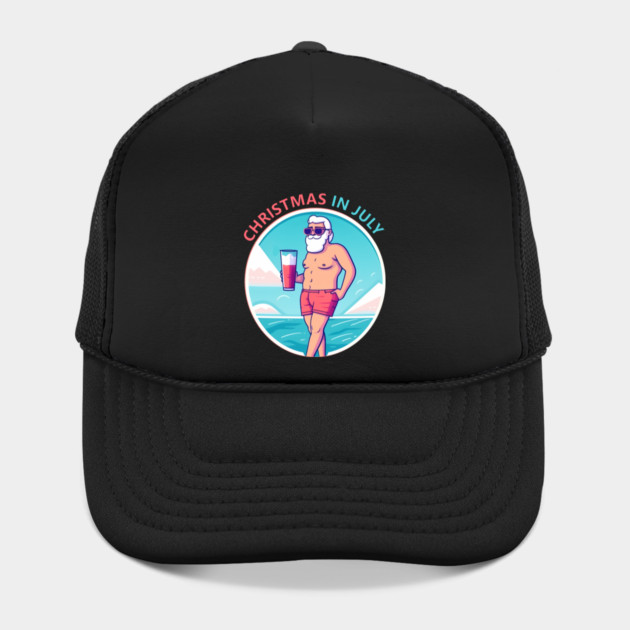 Xmas in July, Funny Santa Tropical Christmas by logiamerch