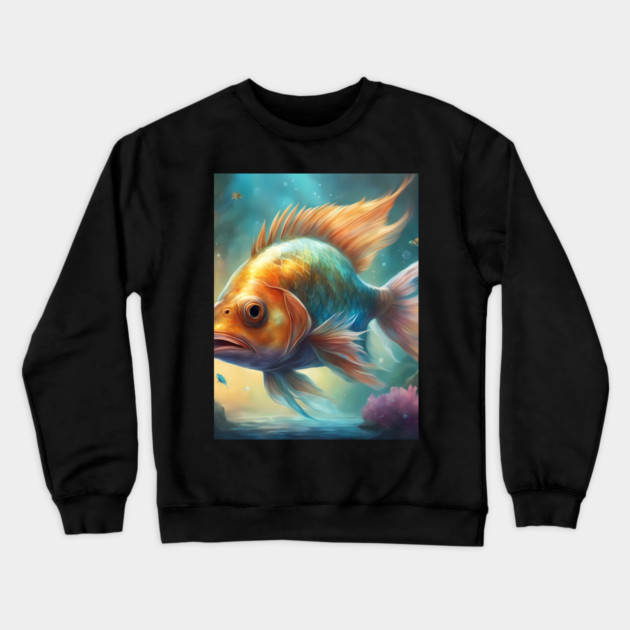 Fierce Aquatic Rebellion Crewneck Sweatshirt by animegirlnft