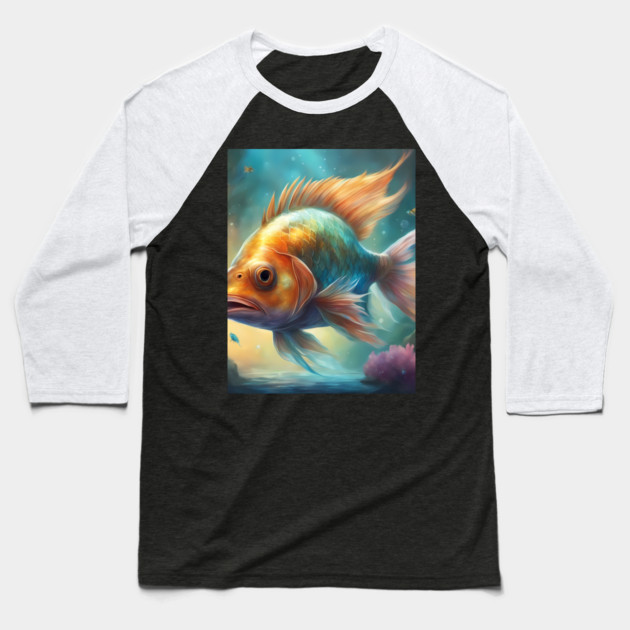 Fierce Aquatic Rebellion Baseball T-Shirt by animegirlnft