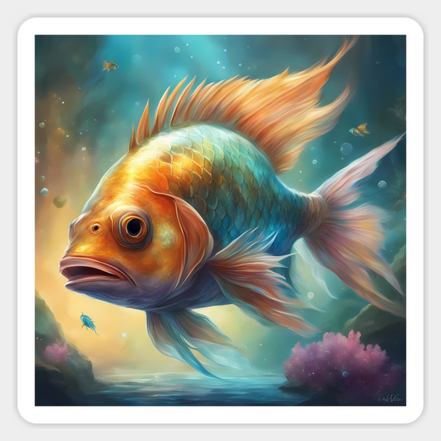 Fierce Aquatic Rebellion Sticker by animegirlnft