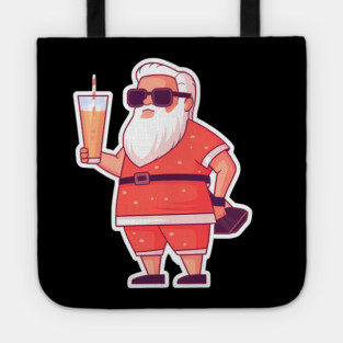 Funny Santa Tropical Christma Tote