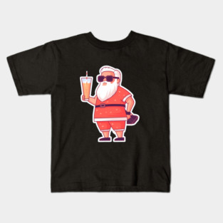 Funny Santa Tropical Christma Kids T-Shirt