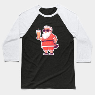 Funny Santa Tropical Christma Baseball T-Shirt