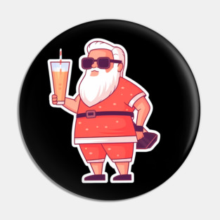 Funny Santa Tropical Christma Pin