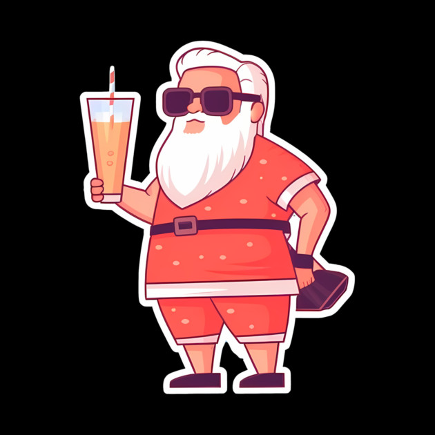 Funny Santa Tropical Christma by logiamerch