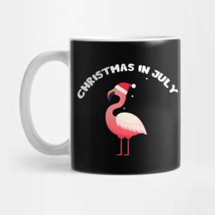 Xmas in July, Funny Flamingo Santa Tropical Christmas Mug