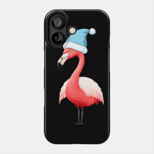 Funny Flamingo Santa Tropical Christmas Phone Case