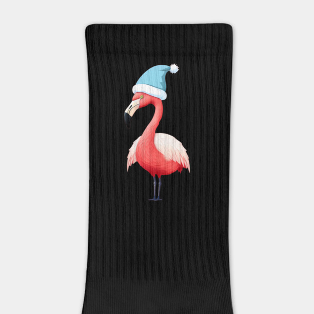 Funny Flamingo Santa Tropical Christmas by logiamerch