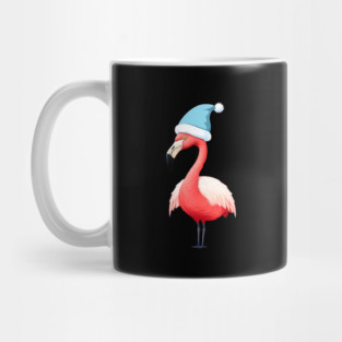 Funny Flamingo Santa Tropical Christmas Mug