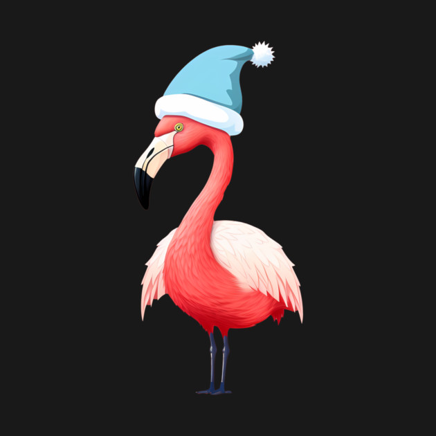 Funny Flamingo Santa Tropical Christmas by logiamerch