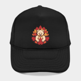 Bear with Maple leafs Canada Hat