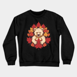 Bear with Maple leafs Canada Crewneck Sweatshirt