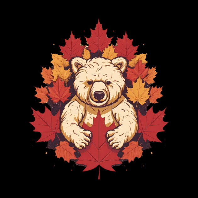 Bear with Maple leafs Canada by logiamerch