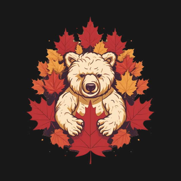Bear with Maple leafs Canada by logiamerch