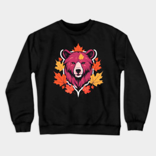 Bear with Maple leafs Canada Crewneck Sweatshirt