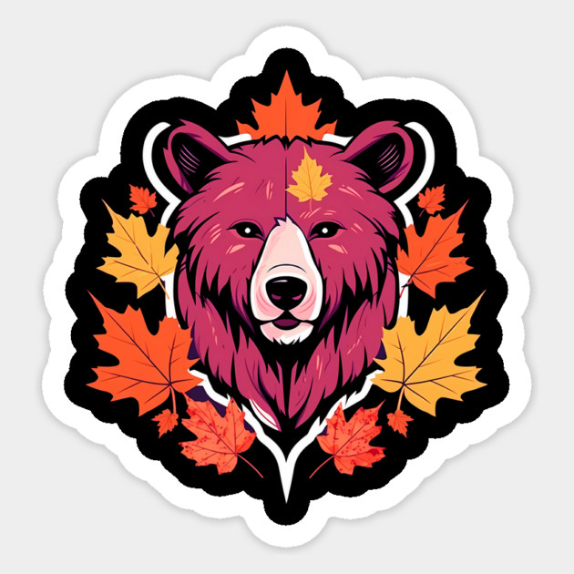 Bear with Maple leafs Canada Sticker by logiamerch