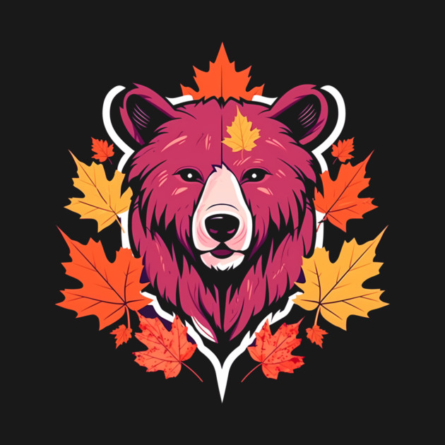 Bear with Maple leafs Canada by logiamerch